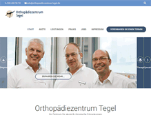 Tablet Screenshot of orthopaedie-zentrum-tegel.de